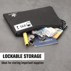 2pcs Lockable Money Bag - 5x8 Inches Durable Nylon Locking Bank Bag Coin Purs   