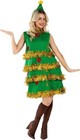 Women s Christmas Tree Costume   Hat Socks S - L Ladies Xmas Party Dress