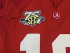 2007 Nick Fanuzzi Alabama Crimson Tide Game Used Worn Ncaa Football Jersey 75th