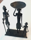 Bastar Tribal Family Wrought Iron Art Sculpture 8  