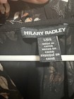 Hilary Radley Black And Gold Floral Blouse  Long Sleeve  Polyester  Size L