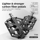Rockbros Carbon Fiber Bike Pedals Ultra-light 3-bearing Mtb Road Bicycle Pedals