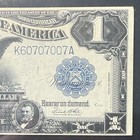 1899 Black Eagle Silver Certificate Fr 235 Fancy Serial Number Trinary 60707007