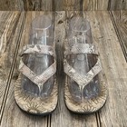 Orthaheel Womens Cocoa Thong Sandals Flip Flops Adjustable Slip On Shoes 8 Us