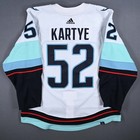 2023-24 Tye Kartye Seattle Kraken Game Used Worn Nhl Hockey Jersey Meigray
