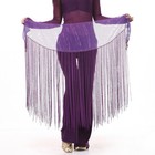 Belly Dance Sequin Tassel Hip Scarf Lace-up Chain Fringed Skirt Sequin Waistband