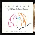 John Lennon Framed Cherry Wood Reproduction Signature Lp Record Display 