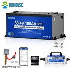 36v 100ah Golf Cart Lithium Battery Metal Case With 25a Charger Club Car Marine