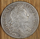 1696 Great Britain - 1 Crown - Silver - Km  486 - F Fine