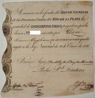 Argentina 1826 First National Bank Provincias Unidas Rio De La Plata Bond Loan