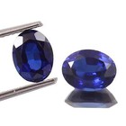 Natural 20 Ct Blue Sapphire Ceylon Oval Cut Certified Loose Gemstone Pair
