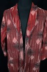 Rare Vintage 1930 s Red And Black Woven Cotton Beacon Robe Size Medium