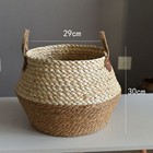 Color  Straw Basket  Size  Large - Crafts Seaweed Decoration Straw Bag Flower