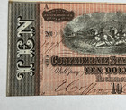 1864 Civil War Confederate States  10 Ten Dollar Note Richmond   Va Super Note  