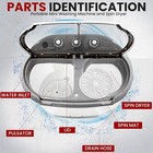 Pureclean Compact Home Washer 7 7lbs Electric Portable Mini Washing-dark Gray