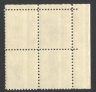 Vintage Unused Us Postage Block 5 Cent Stamps Washington