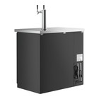 36  Black Double Tap Kegerator Beer Dispenser -  1  1 2 Keg Capacity