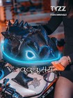 Motorcycle Helmet Bag Black Lizard Led Luminous Backpack Riding Back Seat Bag