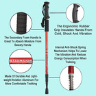 Aihoye Hiking Trekking Poles  2 Pack Collapsible lightweight  Anti Shock  Hiking