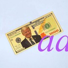 12 Pcs Crafts Banknotes Us   1-1000000 Dollar Gold Foil Plastic Notes Money Gift