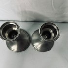 Web Pewter Weighted Candlesticks Pair Traditional Silver Taper Holders 4 5 Inch