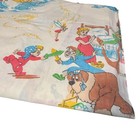 Vintage 80s Disney Peter Pan Twin Flat Sheet Tinker Bell Wendy Neverland Bedding