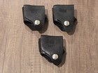 Strong 943 Black Leather Handcuff Holders Lot Of 3 Police Duty Belt