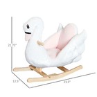 Plush Kids Ride On Toy Rocking Horse Swan Style Animal Rocker Seat Gift