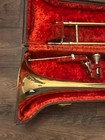 Vintage Pan American Eagle   Globe Tenor Trombone Slide Horn Elkhart   Case Conn