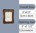 6 Pcs One-inch Vintage Picture Frame  Tiny Metal Photo Frames  2  X1 1 2  Antiqu