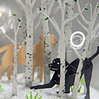 Black   Yellow Labrador Retriever Pair In Woods Snow Globe Coolsnowglobes Htf