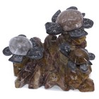 Unique Hand Carved Marble Stone Sea Turtles At Play Figurine Carving 3 5  Long