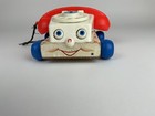 Vintage 1970 Fisher Price Chatter Telephone Pull Toy Moving Eyes  747 Phone
