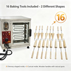 Chimney Cake Oven Maker 8 Mold Roll Baker 3200w 110v 60-80pcs h Stainless Steel