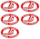 Hanoi Jane Urinal Stickers   5 Per Pack