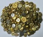 Vintage Lot Of Gold Tone Metal Sewing Crafting Buttons 200 Plus Beautiful Nos