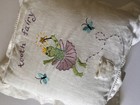 Embroidered Frog Tutu Girls Boy Tooth Fairy Pillow Kelly Rightsell 12   x12    As Is