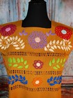 Huipil Tunic Handwoven   Hand Embroidered Back Strap Hoom Mayan Chiapas Mexico
