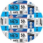14 3 Nmb Cable Simpull Indoor Electrical Wire 50ft 600v Copper Multi Strand New