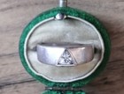 Lilith Crystal Pyramid  Silver Ritual Ring  French Vintage