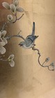 Vintage Asian Gold Leaf Lacquer Art Panel     Pheasants And Blossoms     24x36 