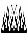 Flame Stencil Reusable Template Stylized Fire Diy Wall Art Craft Decor