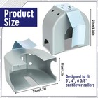 4 Pack Poly Covers W  Brackets For 3   4   6 5 8  Cantilever Gate Rollers     