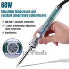 60w 907 Thermostatic Adjustable Temperature Electric Soldering Iron Welding Tool