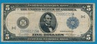  5 00 Fr 855-c 1914 Philadelphia  Federal Reserve Note Average Circulated