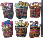 12 Traditional Guatemalan Worry Dolls 3  Handmade Mayan Folk Art Anxiety Relief