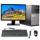 Dell Desktop Computer Pc Tower Up To 16gb Ram 1tb Hd ssd 24in Lcd Windows 10 Pro