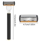 Stainless Steel Bathroom Razor Holder Matte Black For Manual Shaving Use 1 Pack