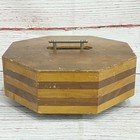 Vintage Clay Eagle Poker Chip Carousel Rotating Caddy W  Handle   Lid Chips