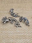 Vtg Navajo Sterling Jewelry Set Kokopelli Pendant Earrings Signed Kevin Billah